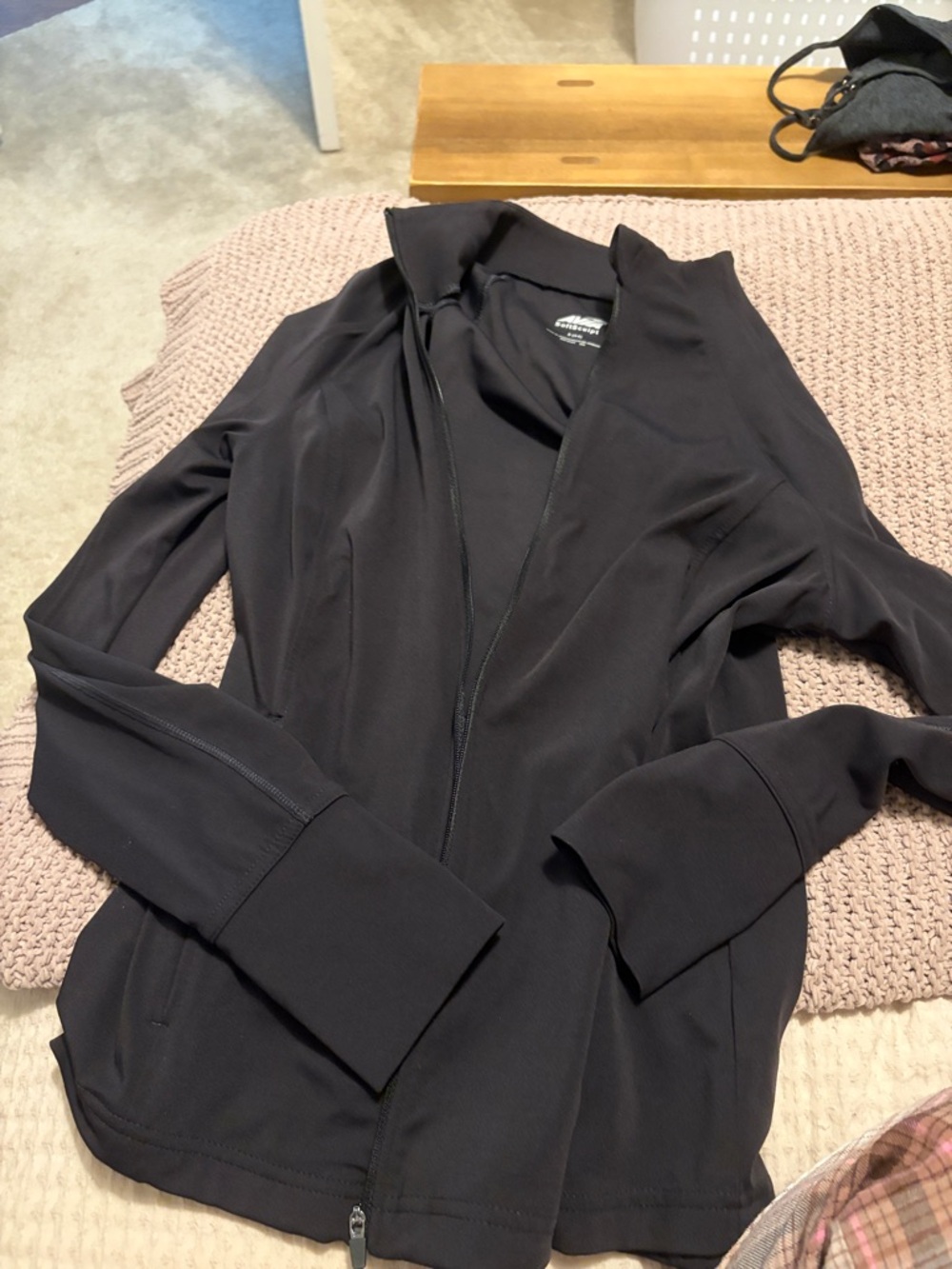 Women's Black Lightweight Bomber Jacket